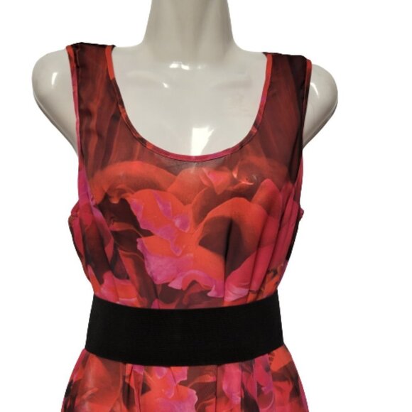 Floral Sleeveless Midi Multicolor Dress - Picture 13 of 16